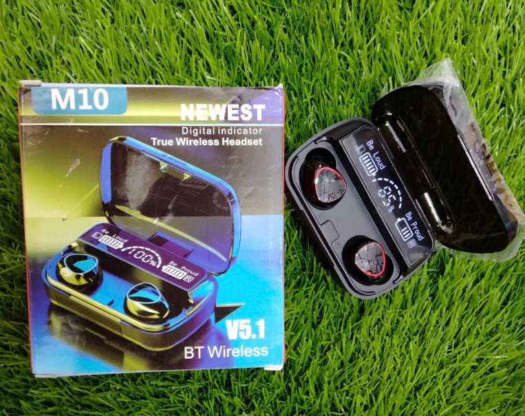 TWS M10 EarBuds - Heavy Bass - Stereo - Gaming Mode